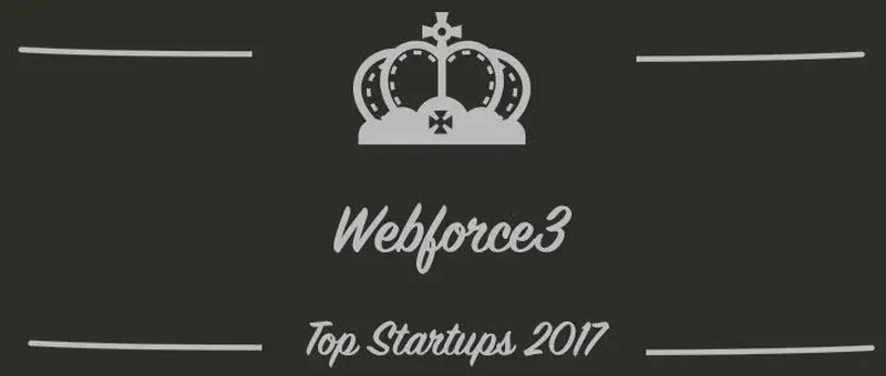 Webforce3 : une startup à suivre en 2017 (Présentation)
